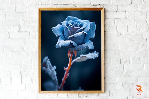 Beautiful Flower in the Snow Wall Art for Graphics and Backgrounds
