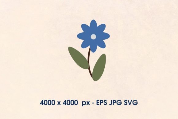 Blue Cute Flowers SVG: A Graphic Asset for Handmade Crafters