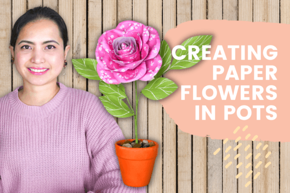Creating Paper Flowers in Pots for Paper Crafting Classes