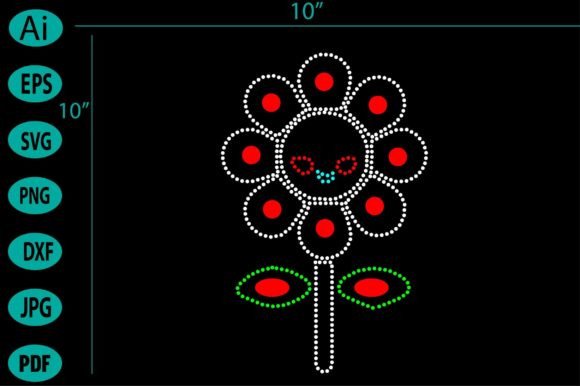Flower Face Graphics for Crafts