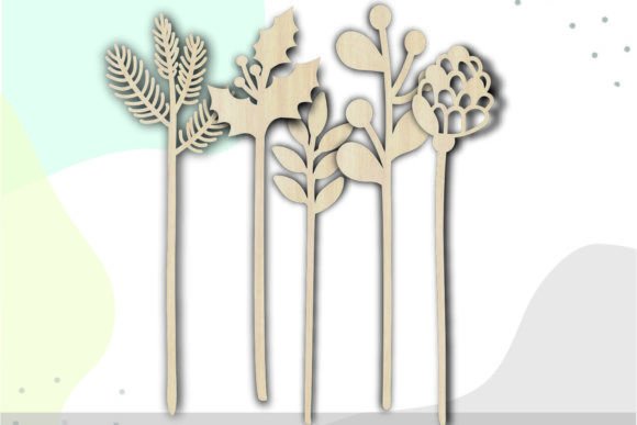 Flowers Bandle Svg, Christmas Leaves Svg for Laser Cutting