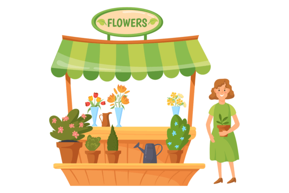 Flowers Street Market Graphics for Modern Content