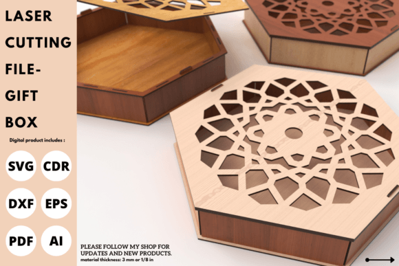 Gift Box Laser Cut Design