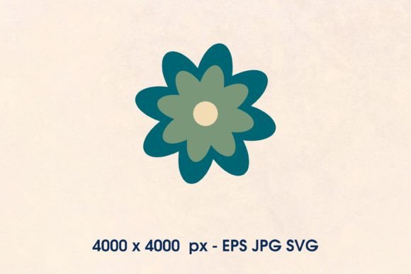 Green Flowers Svg Clipart for Modern Branding