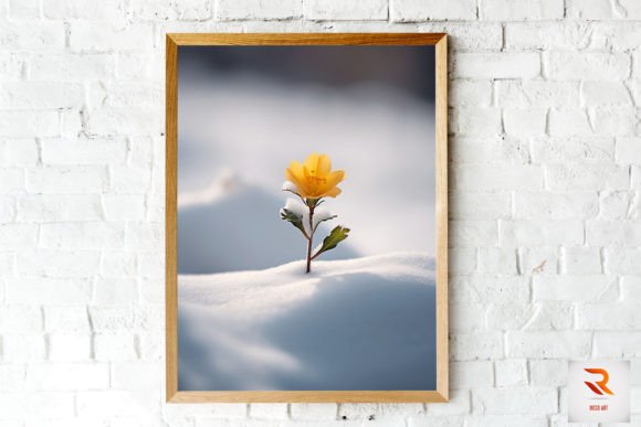 Little Flower Born in the Snow Wall Art Graphics