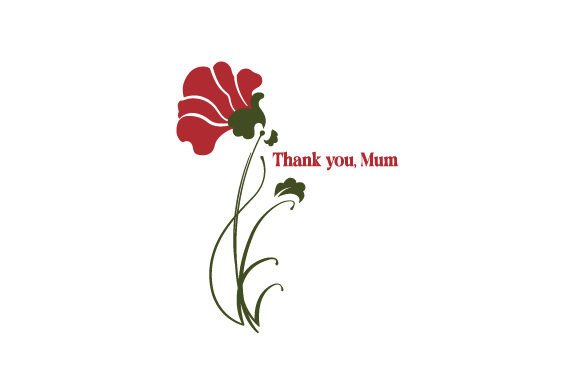 Mum - Colorful Flowers, Art Nouveau Crafts for Mother’s Day