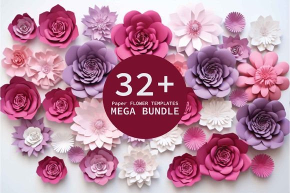 Paper Flower Templates SVG Bundle