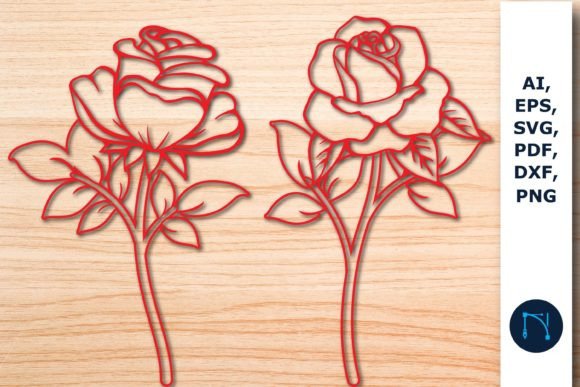 Paper Laser Cut Rose SVG for Wall Decor