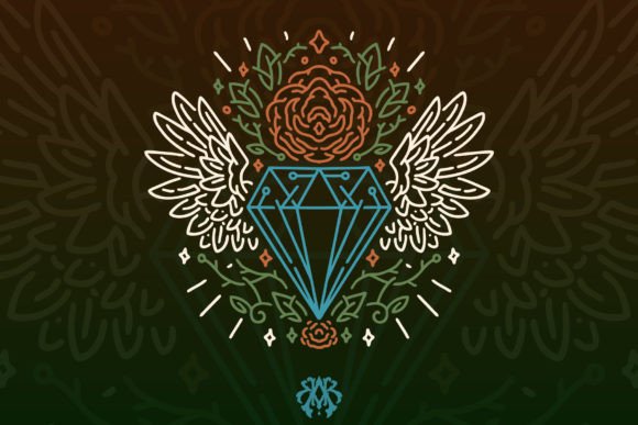 The Diamond and the Roses Monoline Graphics