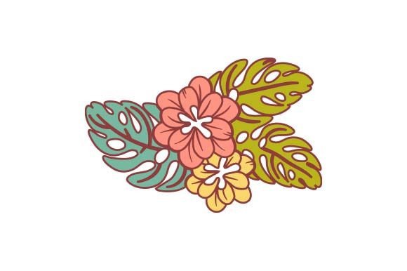 Tropical Flowers and Leaves for Summer Crafts