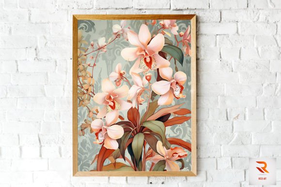 Whimsical Orchid Flowers Graphics for Handmade Business