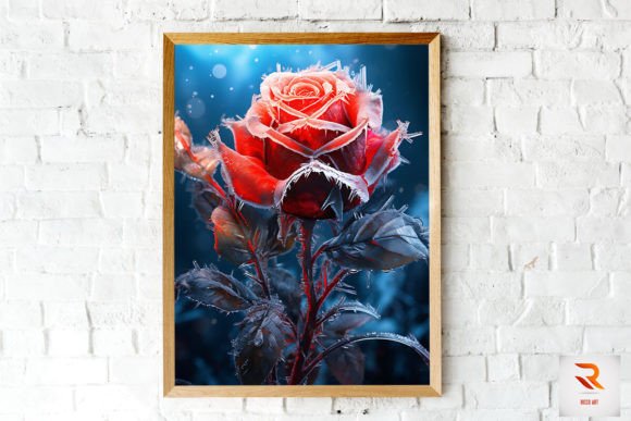 Whimsical Winter Red Rose Wall Art Review