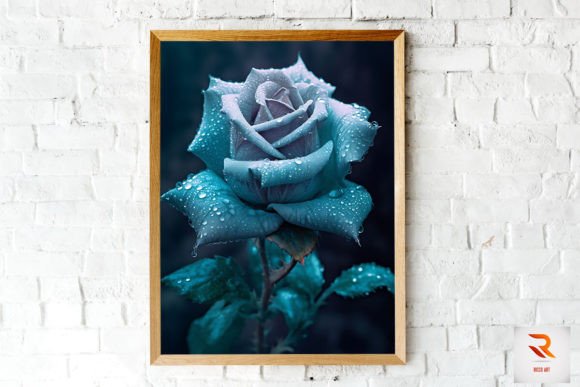 Whimsical Winter Teal Rose Wall Art Review
